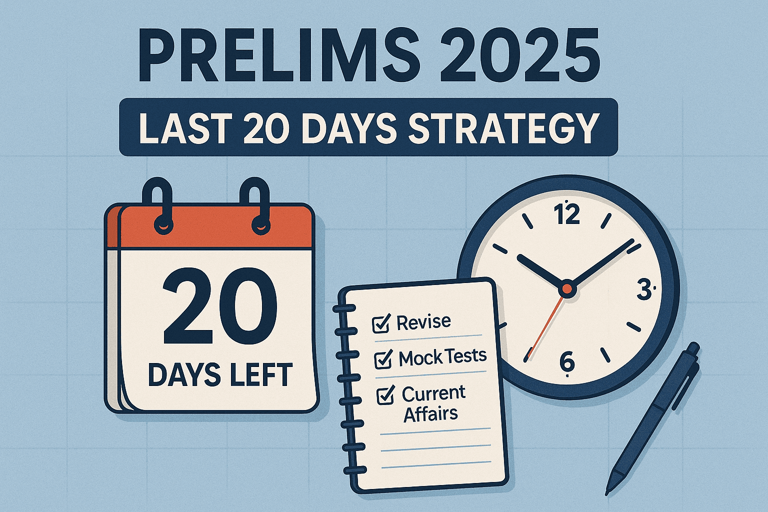 Last 20 days strategy for Prelims 2025