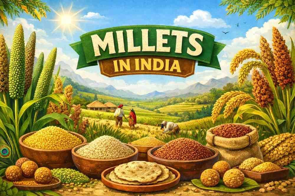 Millets: Types, Production, Benefits & Initiatives (UPSC Notes)