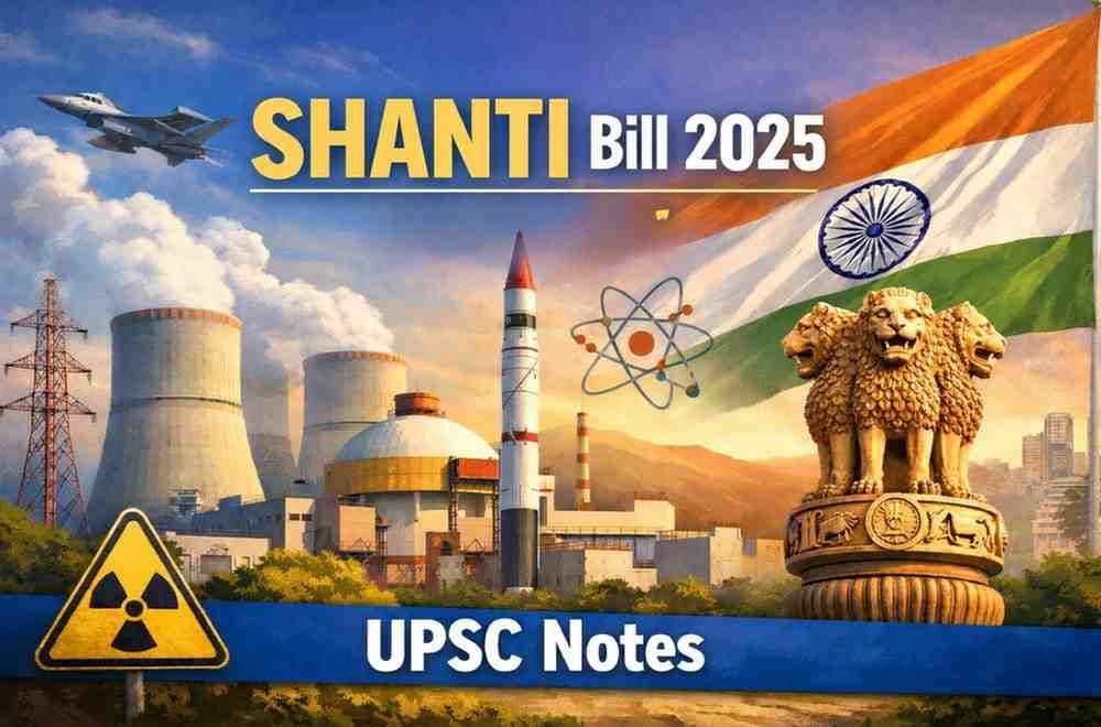 SHANTI Bill 2025: India’s Nuclear Sector Reforms | UPSC Notes