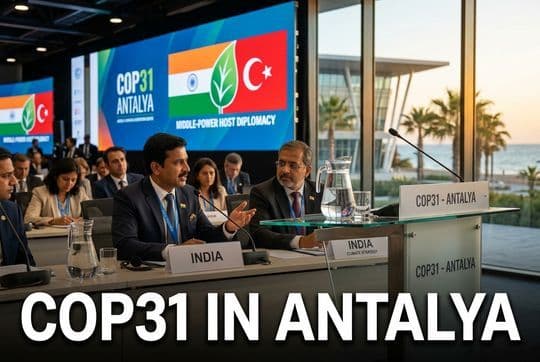 COP31 Antalya 2026: Dates, Host Roles and India's Priorities