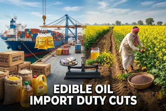 Edible Oil Import Duty Cut 2026: Palm, Soybean and Sunflower Rates