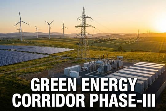 Green Energy Corridor Phase-III: India's ₹1.86 Lakh Cr Grid & 50 GWh Storage Plan