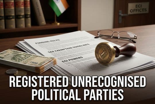 Registered Unrecognised Political Parties (RUPPs): Funding Rules, Tax Exemption and ECI Powers