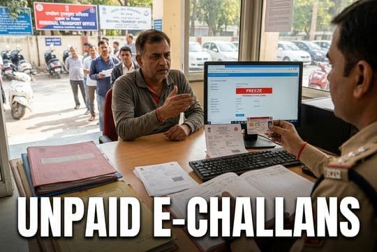 Unpaid E-Challans: SC Mandates Service Freeze on RC, DL, and Fitness
