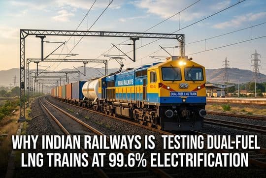 Why Indian Railways Is Testing Dual-Fuel LNG Trains at 99.6% Electrification