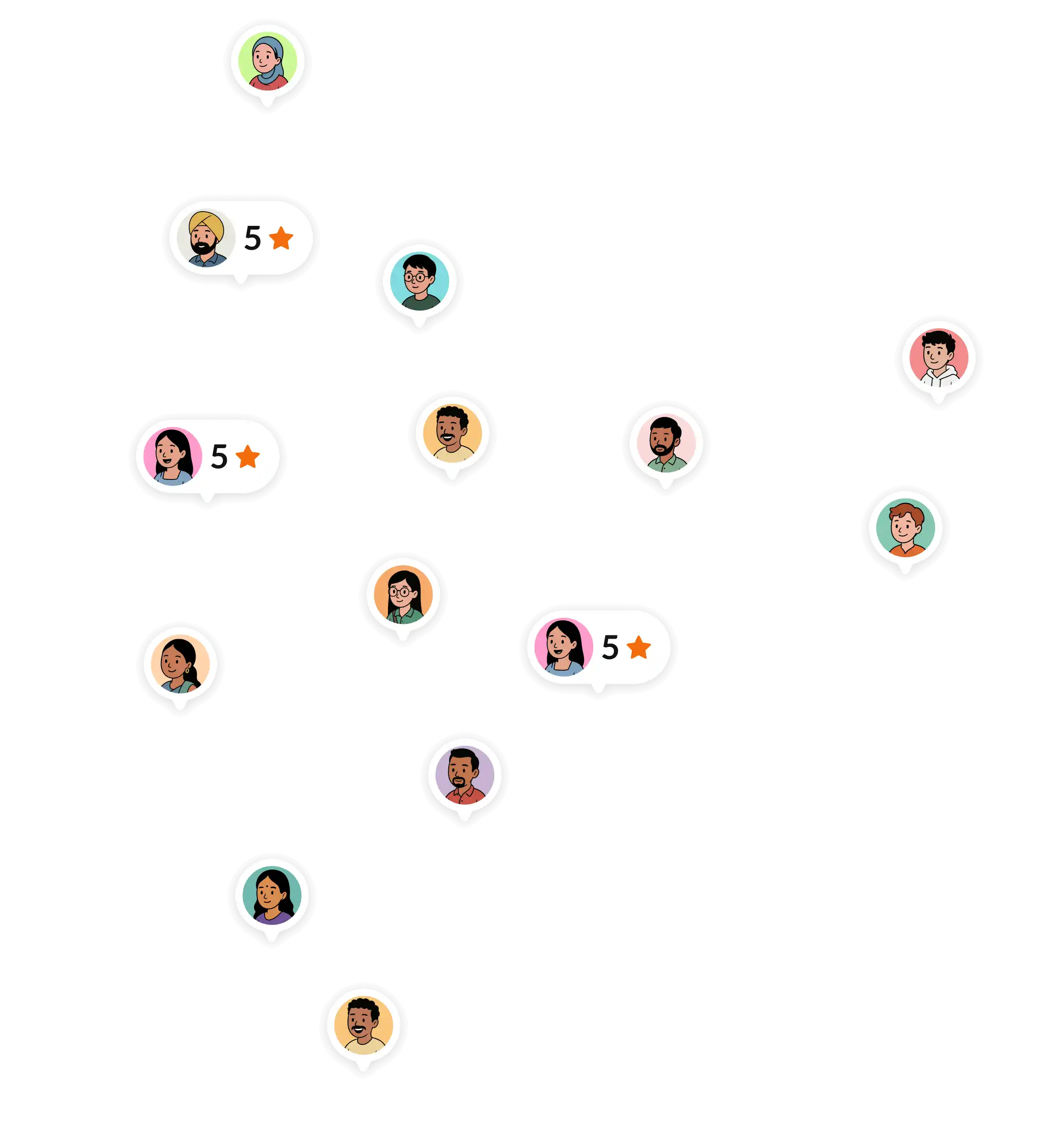 India Map with Community Members